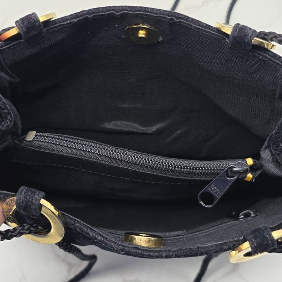 Bags By Marlo Women's Crossbody Holiday Tree Embroidered Black Velvet Small - Picture 6 of 10